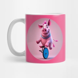 Happy Rhino on a unicycle Mug